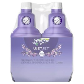Swiffer WetJet Floor Cleaner Solution Refill, Lavender Scent | 2 ct, 84.4 fl oz