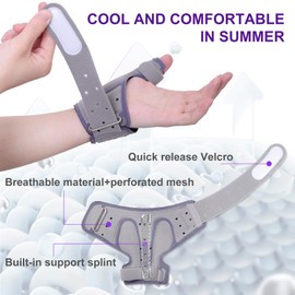 Lefeke Thumb Spica Splint Hot Pressing Process, Thumb Brace for Right & Left Hand, Adjustable Thumb Support with Splint for Arthritis, Tenosynovitis, CMC Joint Repetitive Injuries(Universal Size New