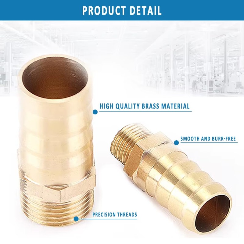 M3/4" BSP Thread Male Pipe Fitting 12mm Hose Connector for