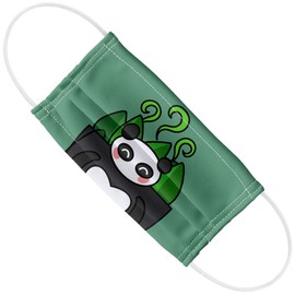 Popfunk Green Tea in Giant Panda Bear Mug 1-Ply Reusable Face Mask Covering, Unisex