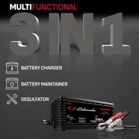 Schumacher Electric Battery Charger and Maintainer, 3-in-1, SC1319 - Fully Automatic, 1.5 Amp, 6 Volt and 12 Volt for Car, Power Sport and Marine Batteries