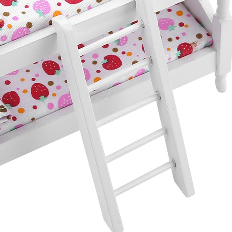 1:12 Doll House Mini Furniture Children Bedroom Model Bunk Bed