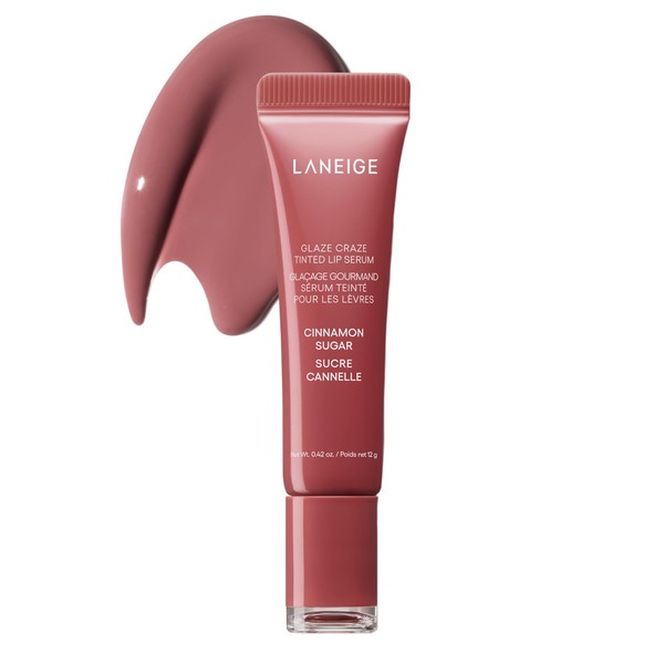 LANEIGE Glaze Craze Tinted Lip Serum, Cinnamon Sugar: Hydrating Lip