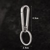 luckaide Titanium Carabiner, Small Carabiner Hook with Key Ring, Mini