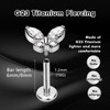 ESHIONER 1 x Nose Piercing Stud G23 Titanium Hypoallergenic, Titanium