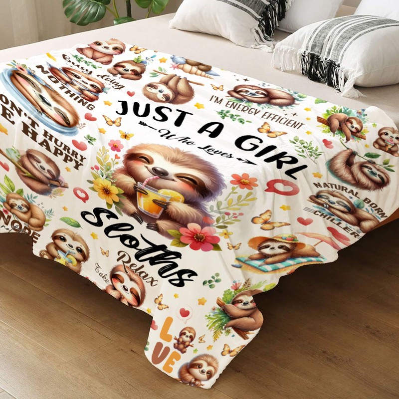 Sloth Blanket Sloth Gifts for Women Adults Sloths Lovers Stuff