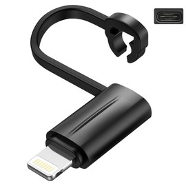 Hovvaa Type C to Lightning Adapter [Genuine MFi Certified] Type C to IOS Converter, 30 W, PD Rapid Charging Adapter, High Speed Data Transfer, Type C, Lightning Connector, iOS USB-C Adapter, USB C