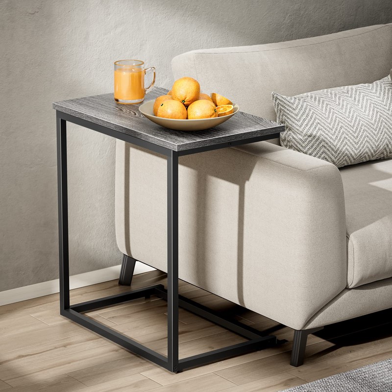 Pipishell C Shaped End Table 27 inches High, Side Table