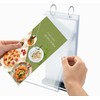Acrylic Sign Holder,Table Card Multi-Page Flip Display 6 Pages-12 Sides,T