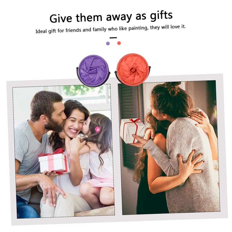 OHPHCALL 2Pcs Foldable Wash Pen Bucket Collapsible Brush Basin for