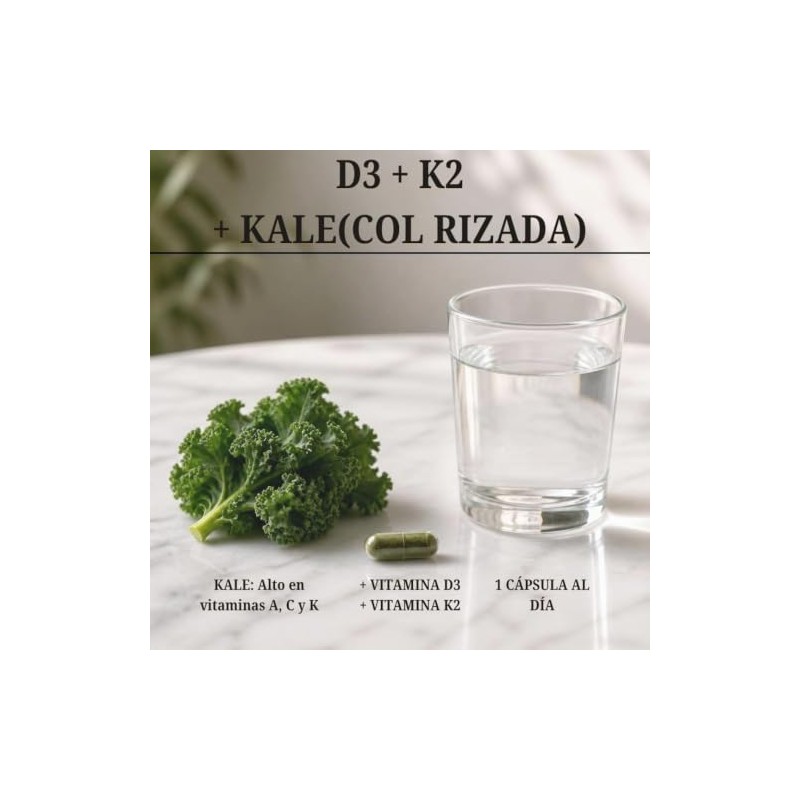 Vitamina D3 K2 + Kale | D3 400 UI +