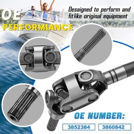ATVMaster 3860842 U-Joint Driveshaft Yoke Kit, Marine Drive Shaft Kit, Fit for Volvo Penta DP DPS SX OMC Cobra 1994-1998, OE 3852384
