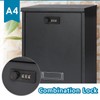 Mailbox with Combination Lock, Lovndi Wall Mounted Locking Mailboxes, Medium