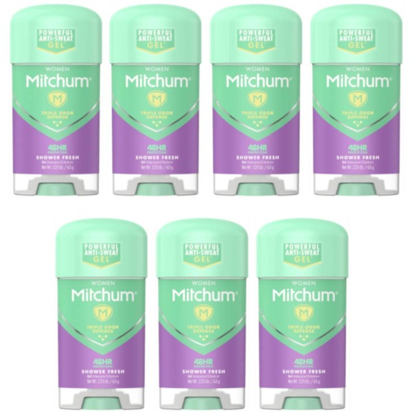 Mitchum Advanced Women Gel Anti-Perspirant & Deodorant, Shower Fresh 2.25 oz (Pack of 7)