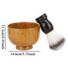 Shave Brush and Bowl,Comfortable Handle Men Shaving Brush | Reusable