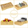 Retro Shaw Expandable Bamboo Food Container Lid Organizer for Cabinet,