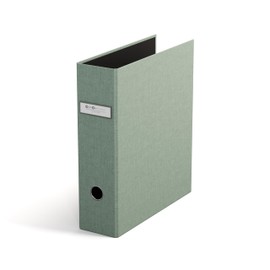 Bigso Box of Sweden ARCHIE Folder with 2 Rings and Lever Mechanism - Ring Binder Made of Fibreboard and Paper with Linen Look - A4 Ring Binder for Filing Loose Paper - Mint Green