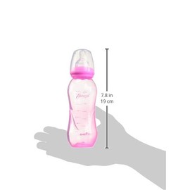 Evenflo Advanced Biberón Anticólicos, Cuello Estándar, Rosa, Silicón Libre de BPA, Flujo Medio, 240ml, 8oz, 3+ Meses, 1 Pieza