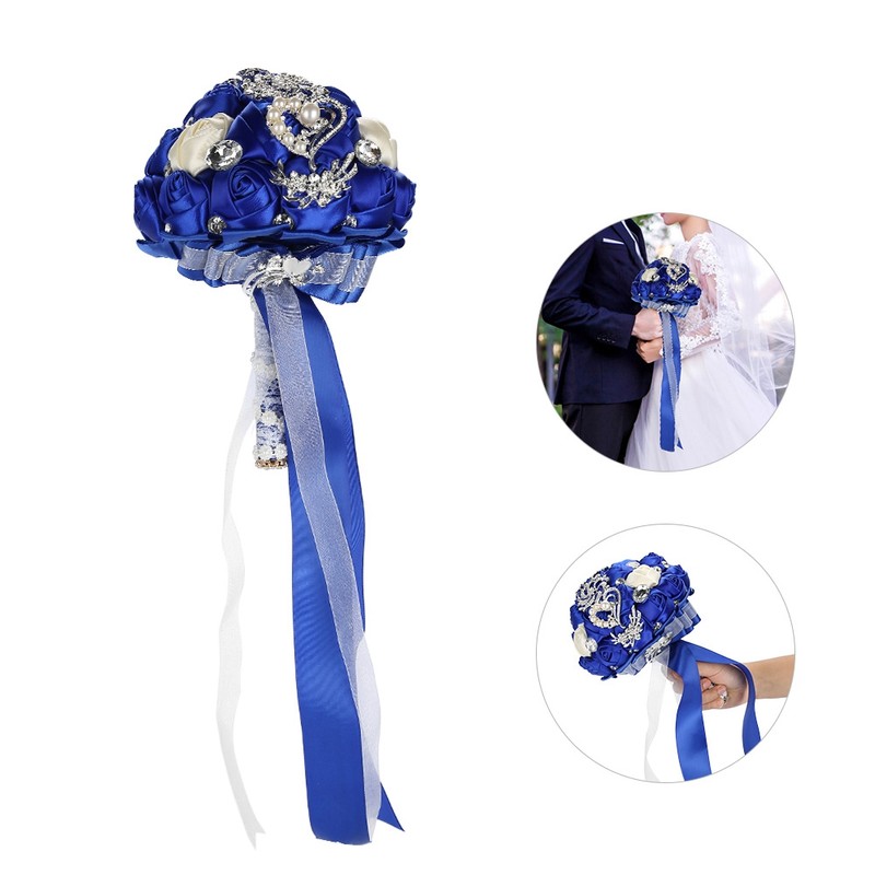 Crystal Bridal Bouquet Bridesmaid Artificial Flowers Wedding Hand Bouquet Wedding