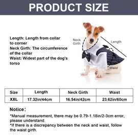 HACRAHO Dog Wedding Tuxedo, 1 Piece Dog Tuxedo Costume Dog Tuxedo Wedding Party Suit for Small Dogs Puppies Chest Circumference 62 cm