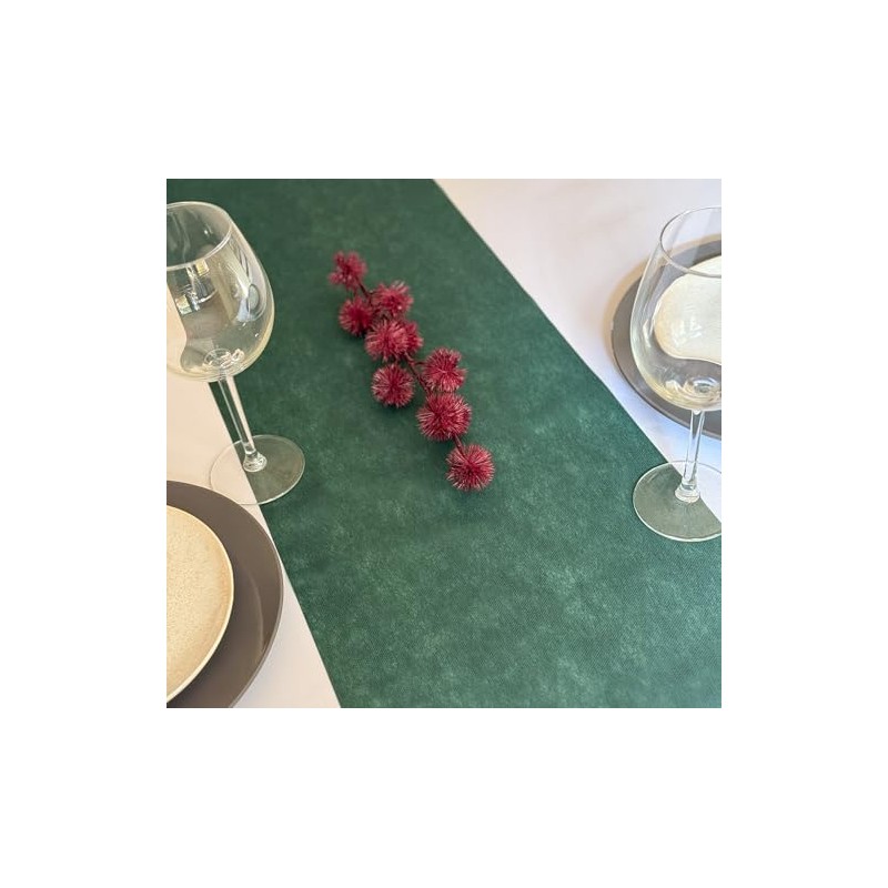 NATUARTE, Non-Woven Table Runner Dark Green, 25 m x 30