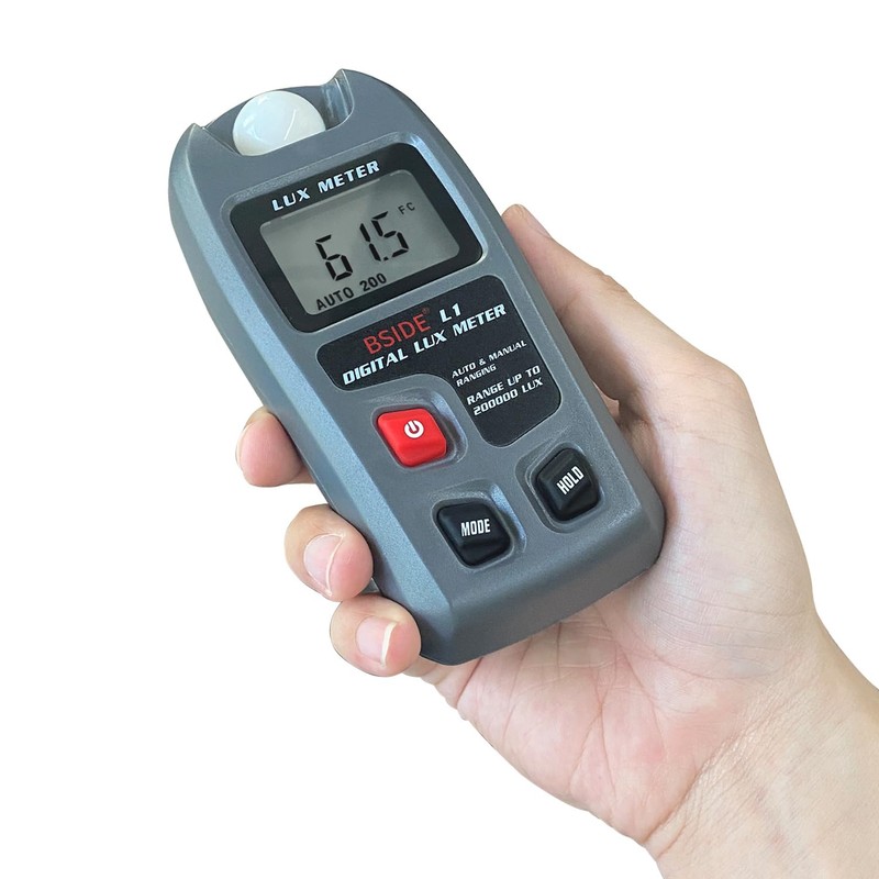 BSIDE L1 Luxmeter Digital Light Meter 0-200,000 Lux, Handheld Illuminance
