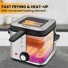 PUKOMC Electric Deep Fryer, 1.5 Liters/1.6 Qt. Oil Capacity, Small