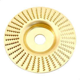 Wood Grinder Blade Disc Angle Processing Replacement Blade Wood Disc Grinder High Hardness Woodworking Diameter Slope Gold Wood Grinder Wood Polishing Disc [Outer Diameter 3.9 inches (100 mm) / Hole