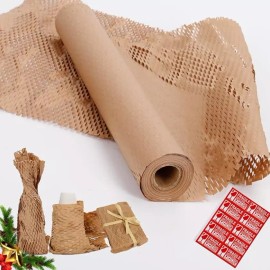 Honeycomb Packing Paper Wrap Kraft Gift Moving Honeycomb Wrapping Paper 15''x512