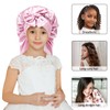AWAYTR Long Toddler Silk Bonnet for Sleeping Elastic Satin Bonnets