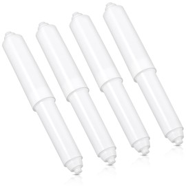 simarro 4 Pieces Toilet Paper Roller Replacement Rods, Insert Suction Toilet Roll Holder with Spring Rod, Adjustable Tissue Box Roll Core Bathroom Plastic Rod, Toilet Paper Holder Roller (White)