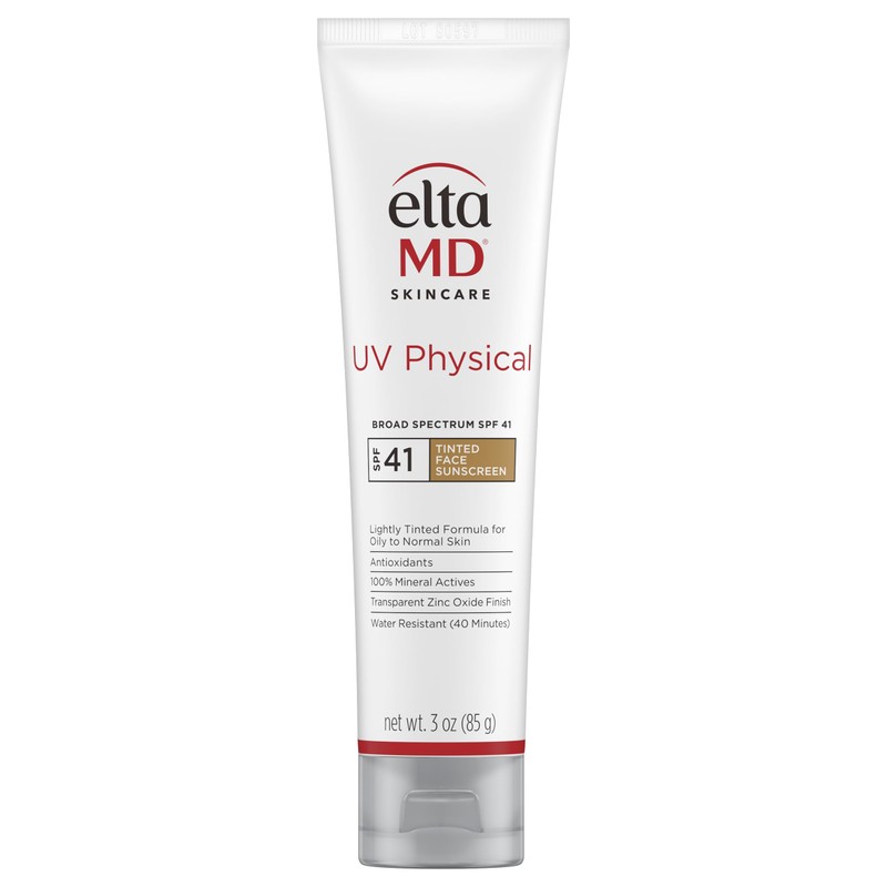 EltaMD UV Physical Tinted Sunscreen SPF for Face, 100% Mineral