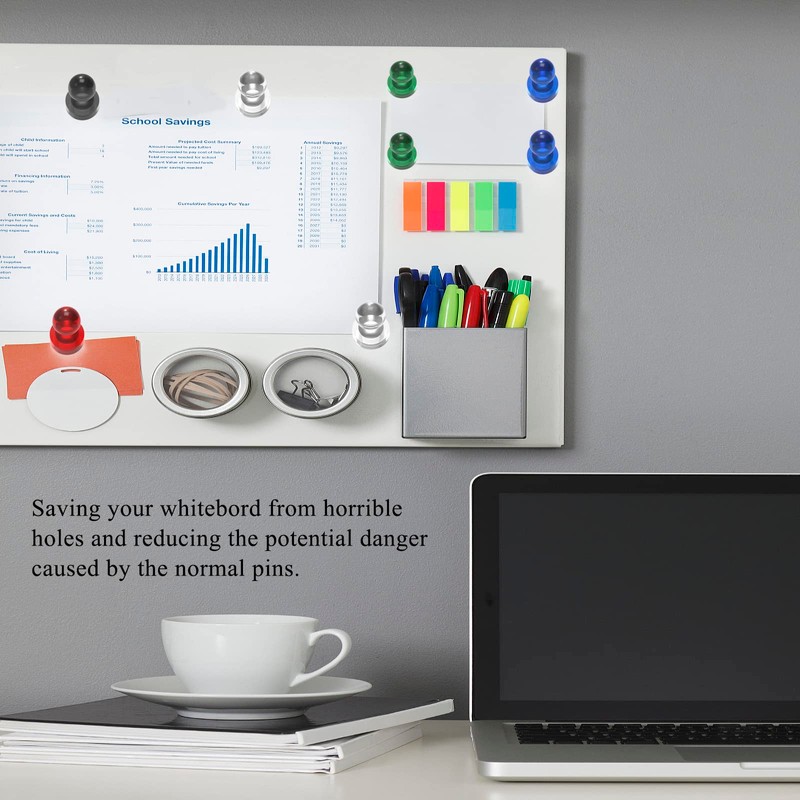 MHDMAG Magnetic Push Pins Powerful Push Pin Magnets for Fridge