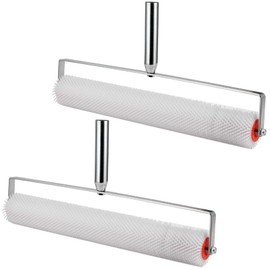 SEHOI 2 Pack 19 Inches Spiked Screeding Compound Roller, Self-Leveling Spike Roller, Floor Screed Spiked Roller Compound Paint Roller to Remove Bubble, 15mm Needle