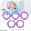 5pcs Baby Soft Silicone Teething Ring Toy Infant Safe Elastic