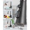 Hibbent Stainless Steel Pull Down Spray Head Replacement with 15