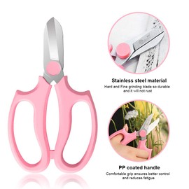 CODACE 4PCS Garden Pruning Shears Scissors Kit, Rose Thorn Remover, Tree Pruner Hand Tools, Cordless Trimmer & Floral Gloves for Gardening Flower Arrangement