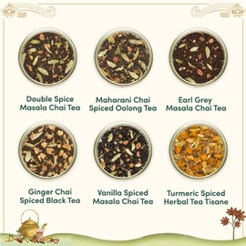 VAHDAM, Cofanetto Festa della Mamma – Tè Chai (12 Gusti) | Assortimento Foglia Sciolta | Idee Regalo per Lei | Senza Glutine