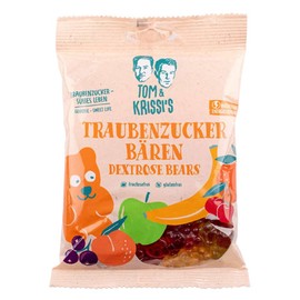 Tom & Krissi's Gummy Bears, Fruit Gums, 150 g, Fructose, Gluten-Free and Vegan