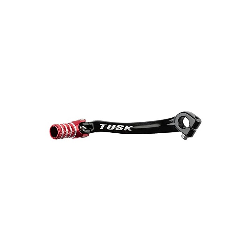 TUSK Folding Shift Lever Black/Red Tip Compatible with Honda CRF250R