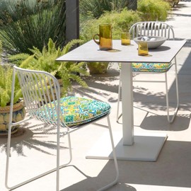 DYTXIII Set of 4 Outdoor Chair Cushions with Ties,Water Repellent Patio Chair Pads 17"x 16" for Outdoor Furniture,Round Corner Seat Cushions for Garden Yard Kitchen Damask Green