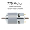 ZVKV 775 DC Motor 12V / 24V 8000-16000RPM Double Output