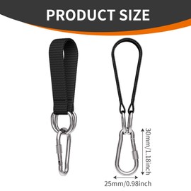 2Pcs Tree Swing Hanging Straps, 30cm x 25mm Heavy Duty Hammock Straps, Adjustable Swing hooks with 2 Pcs D Camping Hanging Rings & 2 Pcs Carabiners, for Tree Hammock Camping