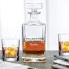 Engraved Barcelona Skyline - Decanter Set with Rocks Glasses -