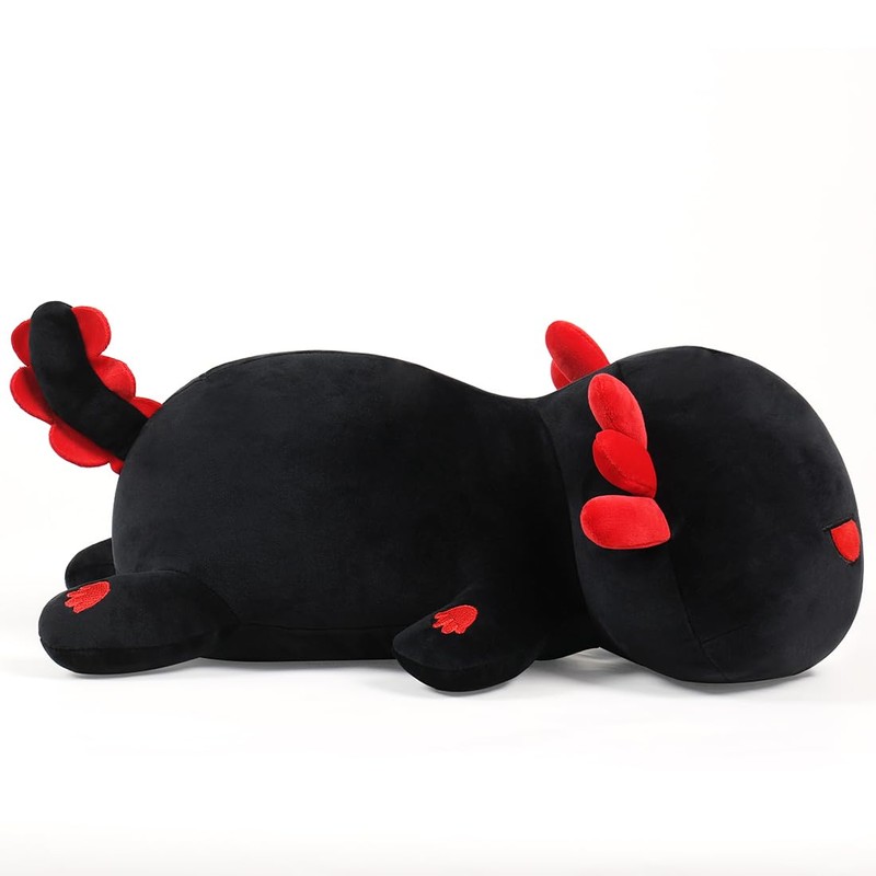 SNOWOLF Black Axolotl Plush Pillow Cute and Soft Axolotl Stuffed