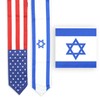 USA And Israel Flag Graduation Stole, Satin Embroidery Graduation Sash