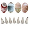 7 Pcs Russian Icing Piping Tips Set, Stainless Steel Baking