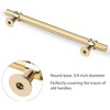 Haliwu 10 Pack Gold Cabinet Handles, Brushed Brass Cabinet Pulls