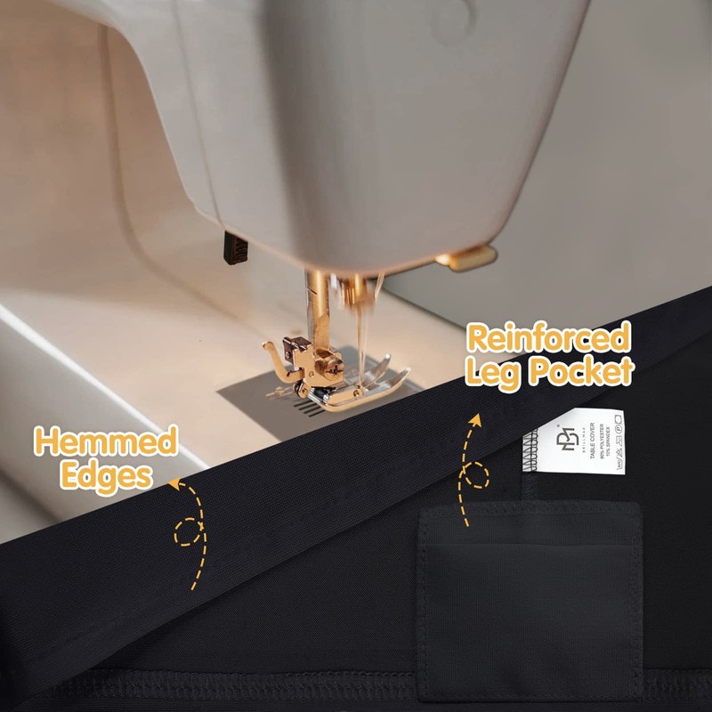 BRILLMAX BRILLMAX 6 Pack Black Fitted Spandex Table Covers -