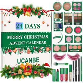 Calendario de Adviento de maquillaje 2025, 24 días de Navidad juegos de regalo de maquillaje para mujeres, calendario de cuenta regresiva de Navidad 2025, kits completos de maquillaje de belleza para